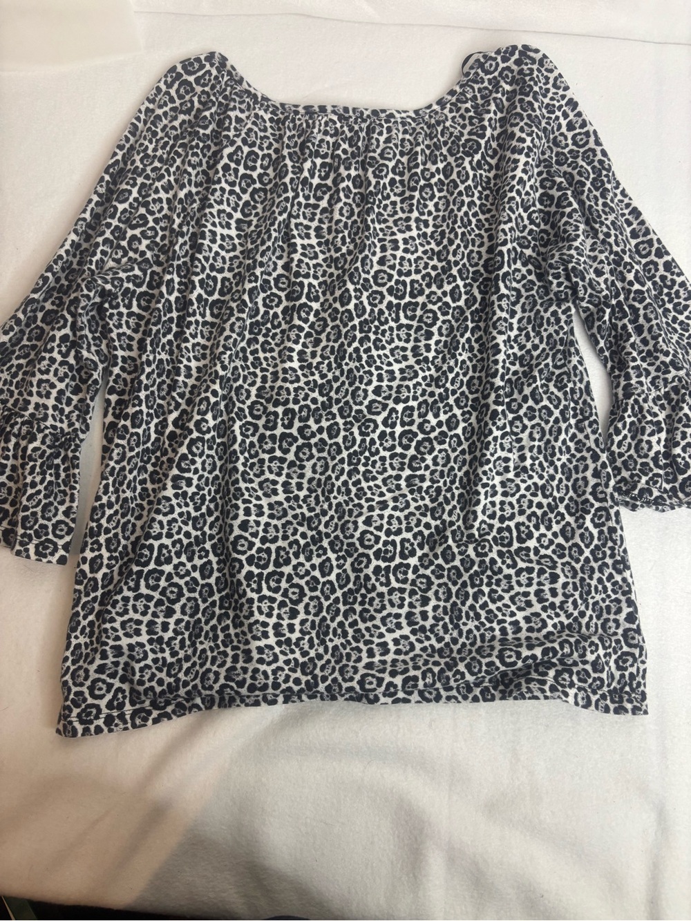 Michael Kors Black and White Leopard Print Tunic